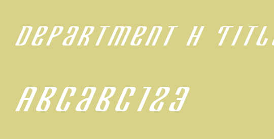 Department H Title Italic