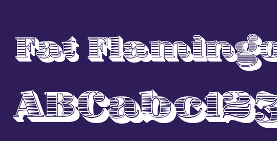 Fat Flamingo5 Woodcut Black