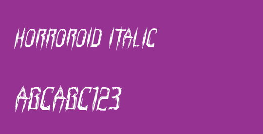 Horroroid Italic