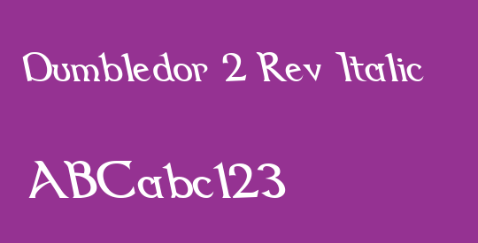 Dumbledor 2 Rev Italic