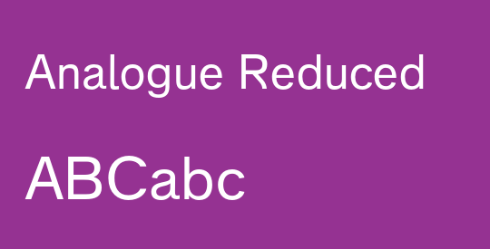 Analogue Reduced