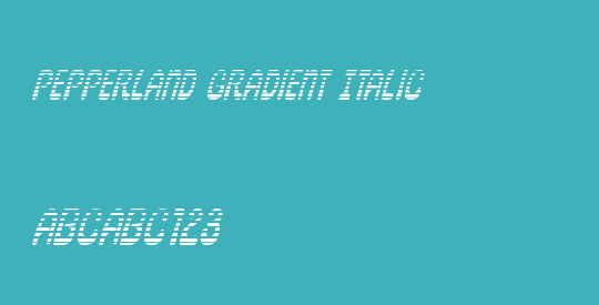 Pepperland Gradient Italic