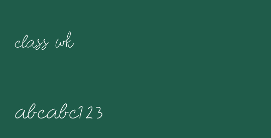 class wk