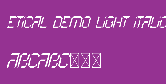 Etical Demo Light Italic