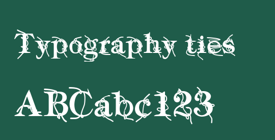 Typography ties