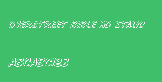 Overstreet Bible 3D Italic