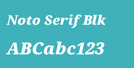 Noto Serif Blk