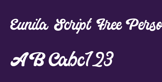 Eunila Script Free Personal Use