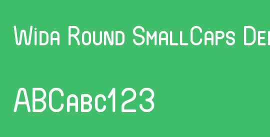 Wida Round SmallCaps Demo