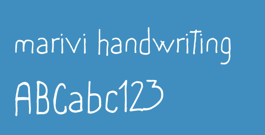 marivi handwriting