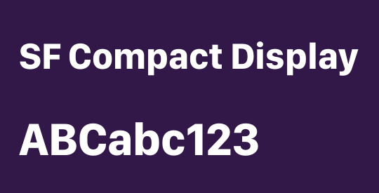SF Compact Display