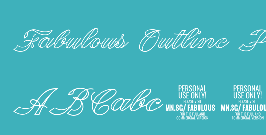 Fabulous Outline PERSONAL USE