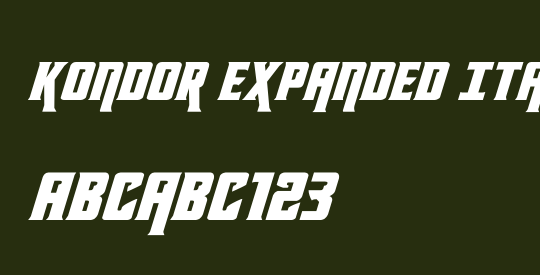 Kondor Expanded Italic