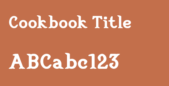 Cookbook Title