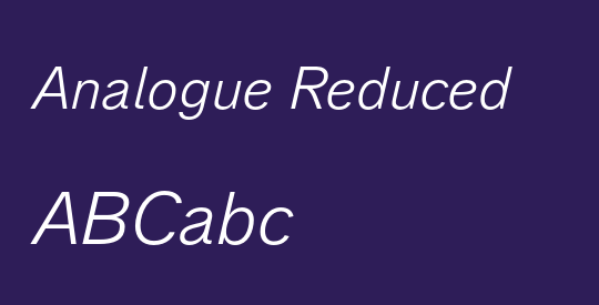 Analogue Reduced