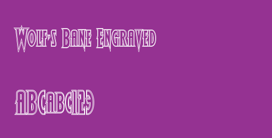 Wolf's Bane Engraved