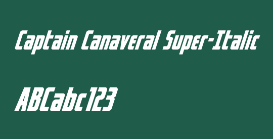 Captain Canaveral Super-Italic