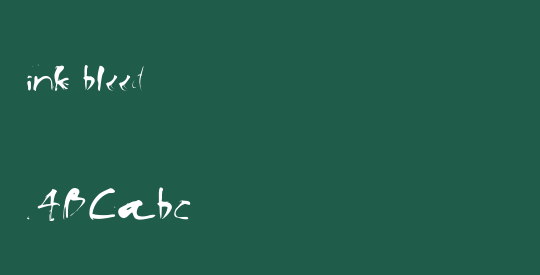 ink bleed