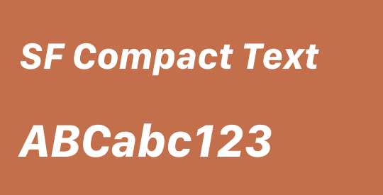 SF Compact Text