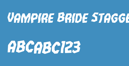 Vampire Bride Staggered Italic