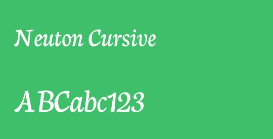 Neuton Cursive