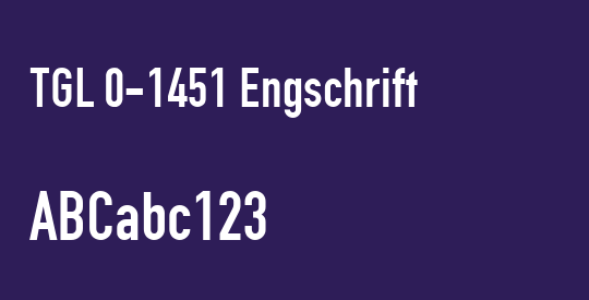 TGL 0-1451 Engschrift