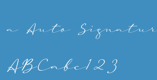 a Auto Signature