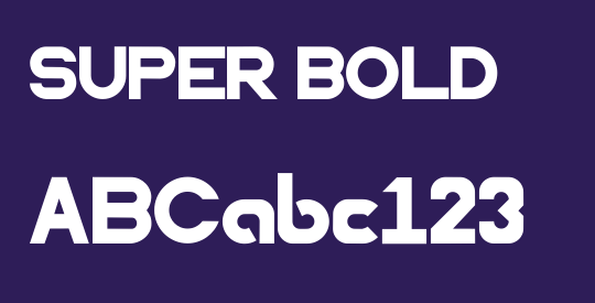 SUPER BOLD