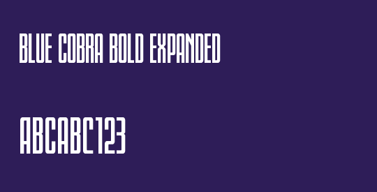 Blue Cobra Bold Expanded