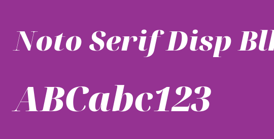 Noto Serif Disp Blk