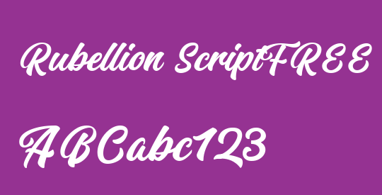 Rubellion Script FREE Personal
