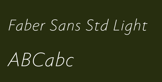 Faber Sans Std Light