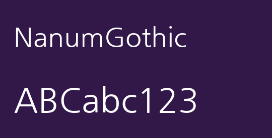 NanumGothic