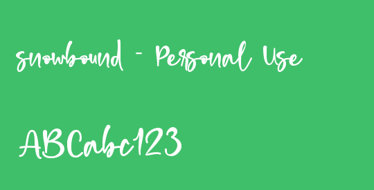 snowbound - Personal Use