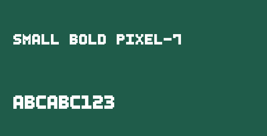 Small Bold Pixel-7