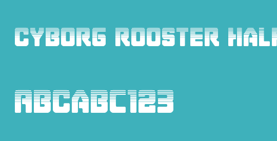 Cyborg Rooster Halftone