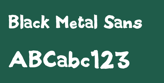 Black Metal Sans