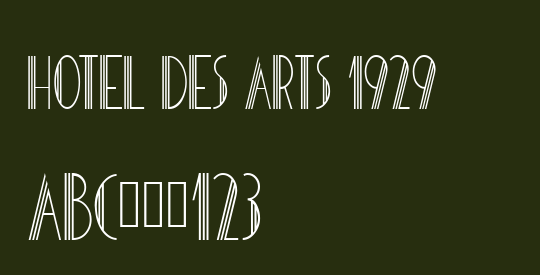 HOTEL DES ARTS 1929
