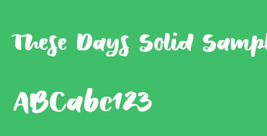 These Days Solid Sample