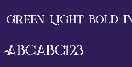 Green Light Bold Inline Grunge