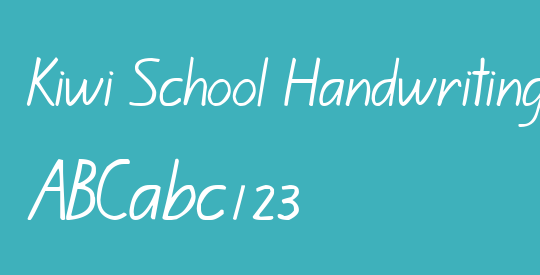 Kiwi School Handwriting