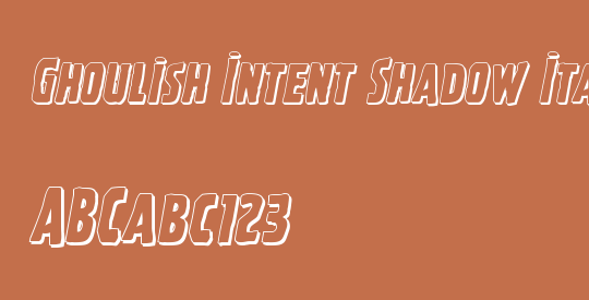 Ghoulish Intent Shadow Italic