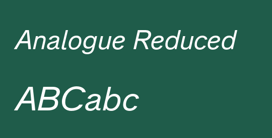 Analogue Reduced