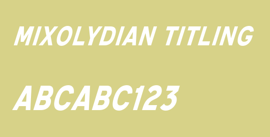 Mixolydian Titling