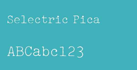Selectric Pica