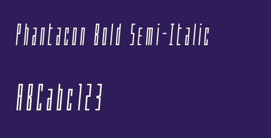 Phantacon Bold Semi-Italic