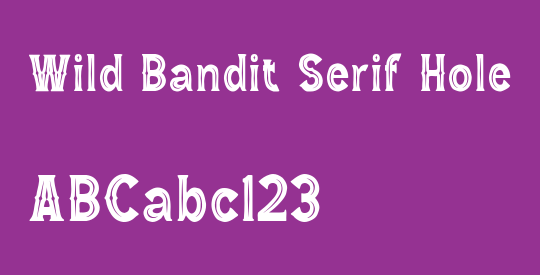 Wild Bandit Serif Hole
