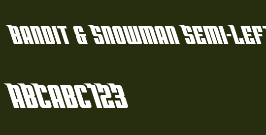 Bandit & Snowman Semi-Leftalic