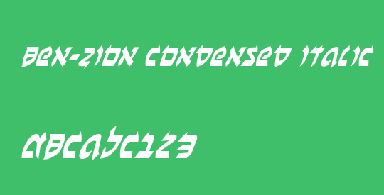Ben-Zion Condensed Italic