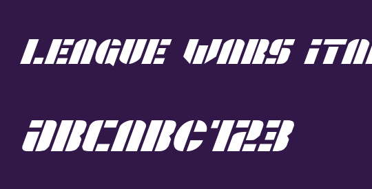 League Wars Italic